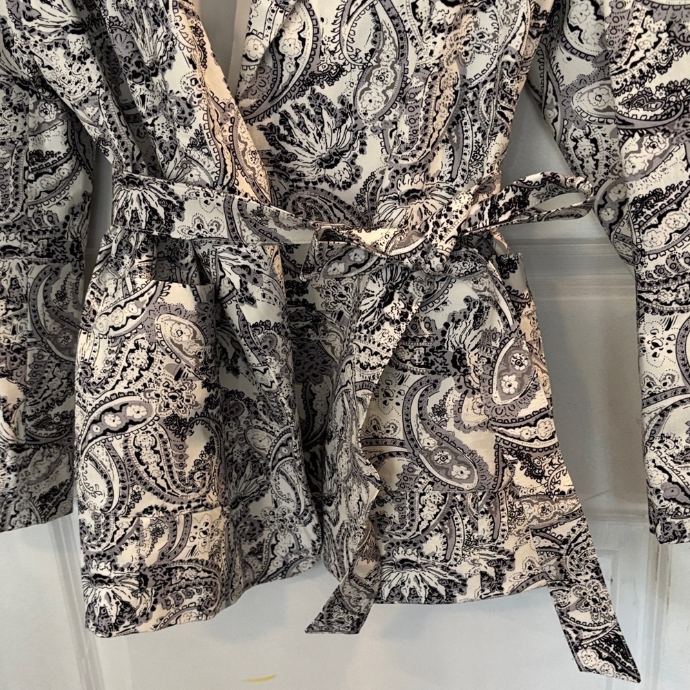 New York & Company Black and White Paisley Blazer - Picture 3 of 4